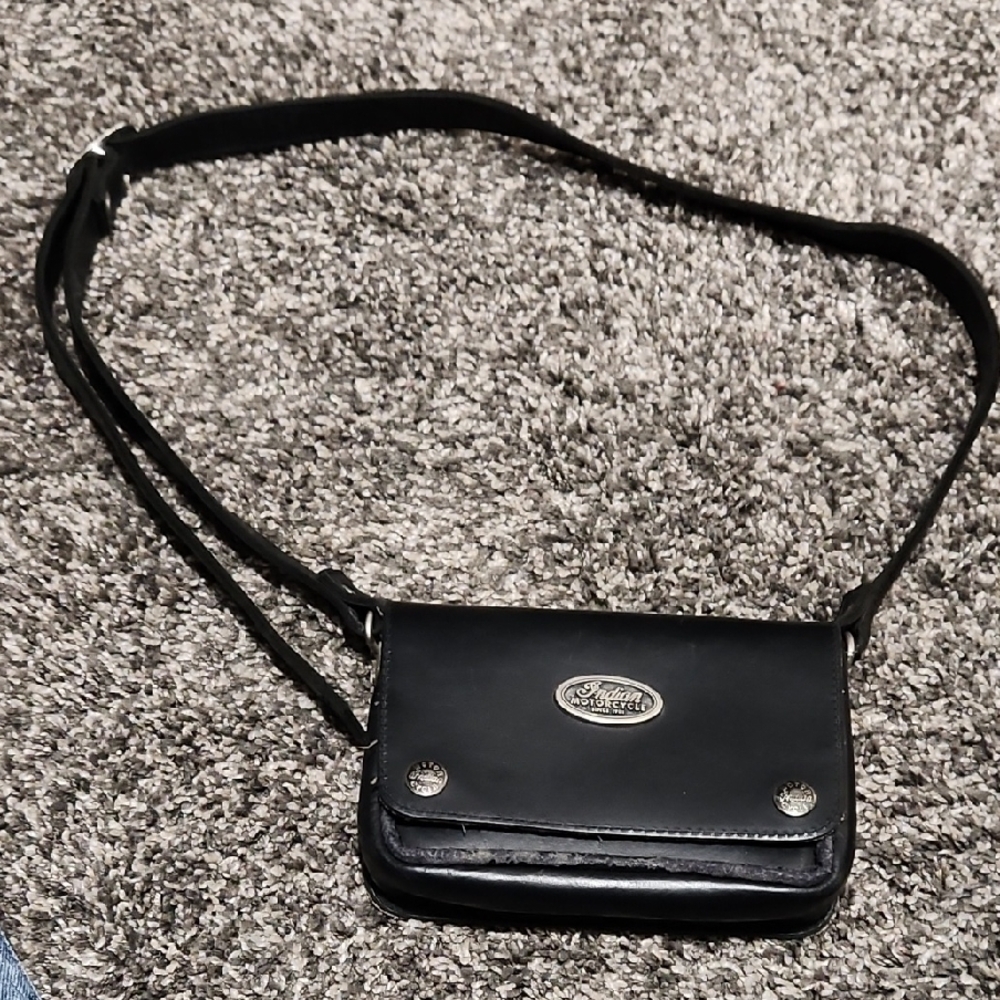 Black Leather Crossbody Bag